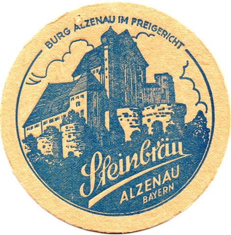 alzenau ab-by stein rund 1a (215-burg alzenau-blau)